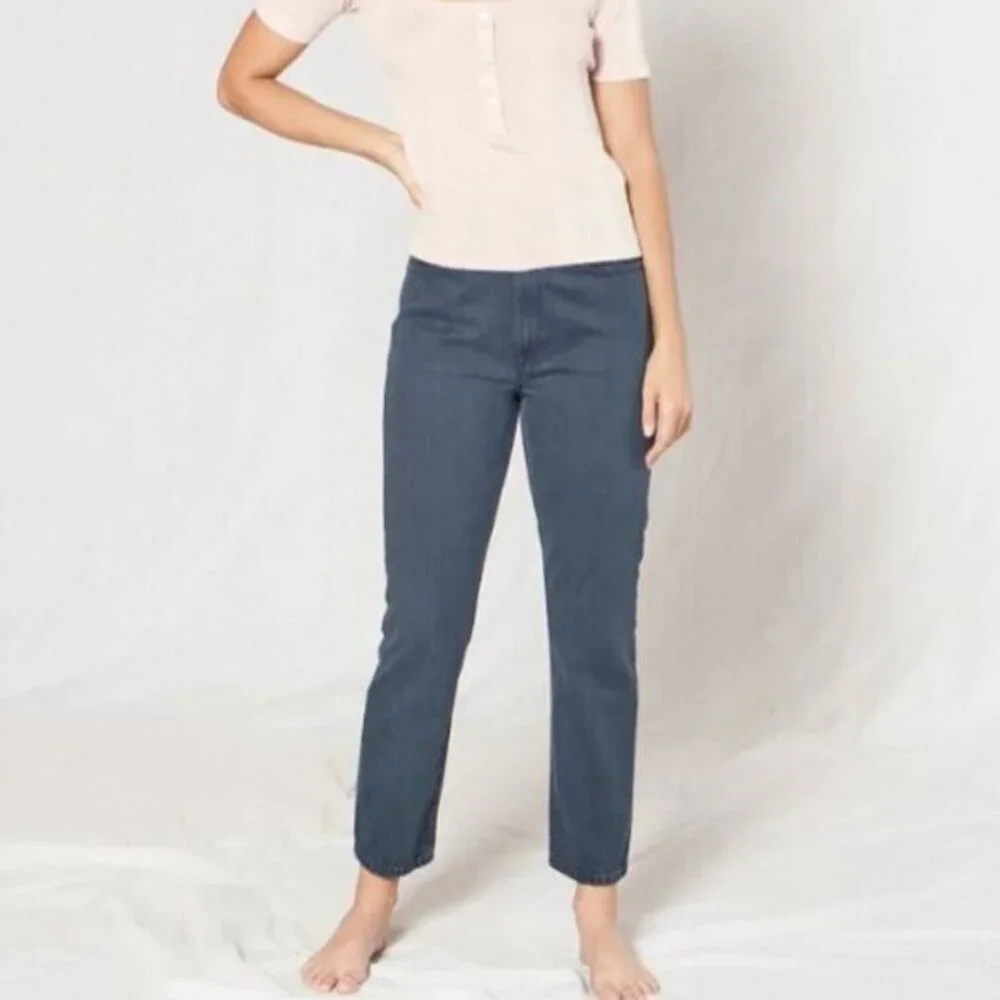 Outerknown Jeans Women's Size 28 Dark Navy Blue Hue Dune High‎ Rise Slim Fit NWT